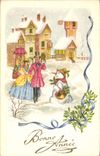 CPA Fantaisie Bonhomme de neige 