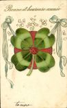 VINTAGE POSTCARD Fantasy Clover ladybird