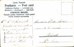 VINTAGE POSTCARD Fantasy Happy New Year Heart Flowers