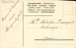 VINTAGE POSTCARD Fantasy Wishes Flowers