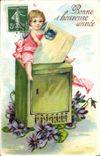 CPA Fantaisie Enfant Boite aux lettres 