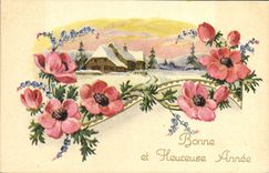 CPA Fantaisie Fleurs