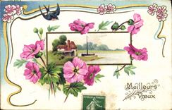 CPA Fantaisie Fleurs