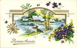 CPA Fantaisie Fleurs