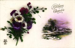 CPA Fantaisie Fleurs 