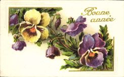 CPA Fantaisie Bonne annee Fleurs