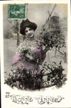 CPA Fantaisie Femme Moulin a vent