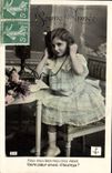 CPA Fantaisie Enfant Telephone