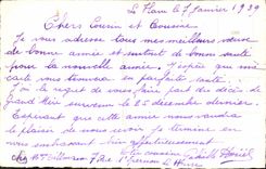 CPA Fantaisie Bonne annee Biche