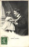 VINTAGE POSTCARD Fantasy Man and child