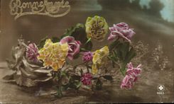 CPA Fantaisie Fleurs