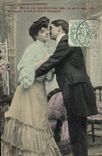 CPA Fantaisie Femme Histoire d'amour