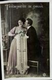 VINTAGE POSTCARD Fantasy Woman Thermometer of the love