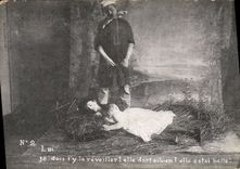 VINTAGE POSTCARD Fantaisie Woman I must you awake it there