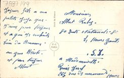 CPA Fantaisie Femme Coeur Trefle 