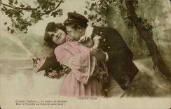 VINTAGE POSTCARD Fantasy Woman Seduction