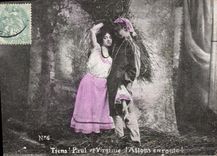 VINTAGE POSTCARD Fantasy Woman Paul and Virginia