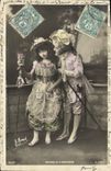 VINTAGE POSTCARD Fantasy Woman Marquis & Shepherdess