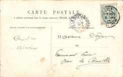 VINTAGE POSTCARD Fantasy Woman a traveller undertaking