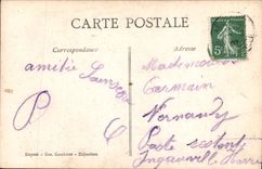 VINTAGE POSTCARD Fantasy Woman Gathering of flowers