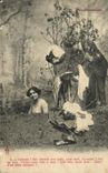 VINTAGE POSTCARD Fantasy Woman Indiscretion