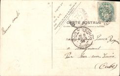 VINTAGE POSTCARD Fantasy Woman Walk through fields