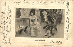 VINTAGE POSTCARD Fantasy Woman May and December