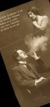 CPA Fantaisie Femme Homme Cigarette Reve