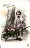 CPA Fantaisie Enfant Brouette