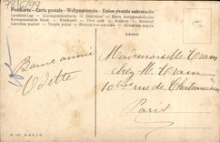 VINTAGE POSTCARD Fantasy Happy New Year rabbit Hare