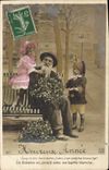 VINTAGE POSTCARD Fantasy Children Large Father