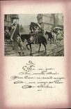 VINTAGE POSTCARD Fantasy Women Riding Horse