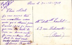 VINTAGE POSTCARD Fantaisie Flowers GUI Horseshoe