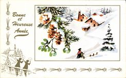 VINTAGE POSTCARD Fantaisie Snows