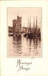 VINTAGE POSTCARD Happy Fantasy La Rochelle Year