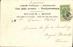 El vapor de Amberes de la POSTAL de la VENDIMIA fija el cig Bateau Barón de Macar de él