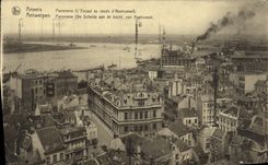 CPA Anvers Panorama L'Escaut au coude d'Austruweel