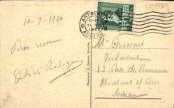 POSTAL Amberes de la VENDIMIA el monumento Militaria de la guerra