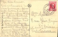 VINTAGE POSTCARD Antwerp Town hall and Brabo Fountain