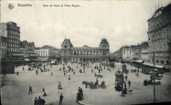 VINTAGE POSTCARD Brussels Parks North and Places Rogier