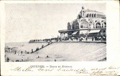 CPA Ostende Digue et Kursaal