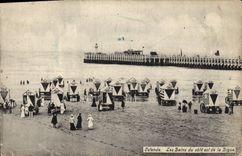 VINTAGE POSTCARD Ostend Les Bains of the east coast of the Dam