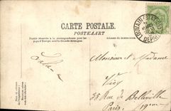 POSTAL Ostende de la VENDIMIA les Bains de la costa este de la presa