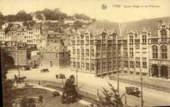 VINTAGE POSTCARD Liege Nolger Public garden and Stony street