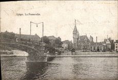 VINTAGE POSTCARD Liege the Footbridge