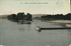 VINTAGE POSTCARD Liege Seen from of the Bridge of Fragnee