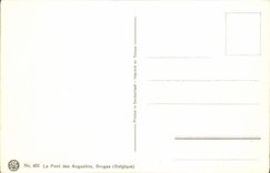 VINTAGE POSTCARD Bruges the Bridge of Augustins Bruges