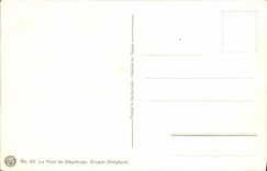 VINTAGE POSTCARD Bruges the Bridge of Beguinage