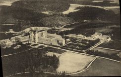 VINTAGE POSTCARD Maredsous Abbey Seen pirse in the plane
