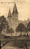 VINTAGE POSTCARD Maredsous Entered Abbey church Abbey